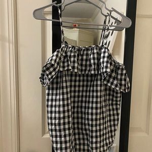 Gingham ruffle top